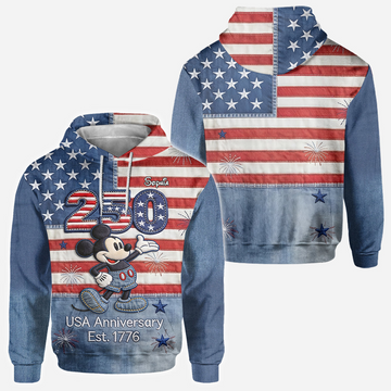 MkMo 250Th Anniversary With Magical Mouse - Personalized All Over Shirt - Independence Gift For Movie Fans