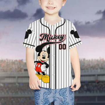 Custom MM Striped Baseball Jersey, DN MM Baseball Shirt, DNland Jersey, DNworld Shirt, Magic Kingdom Gifts