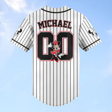 Custom MN Striped Baseball Jersey, DN MN Baseball Shirt, DNland Jersey, DNworld Shirt, Magic Kingdom Gift 02