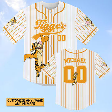 Custom Tigg Str Baseball Jersey, DN Honey bear Baseball Shirt, DNland Jersey, DNworld Shirt, Magic Kingdom Gifts