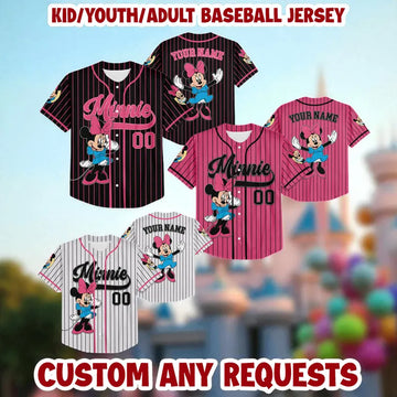 Personalized MM Baseball Jersey, Baseball Jersey Collection Choose Style Jersey DN land Birthday Gift For Kid Youth Adult