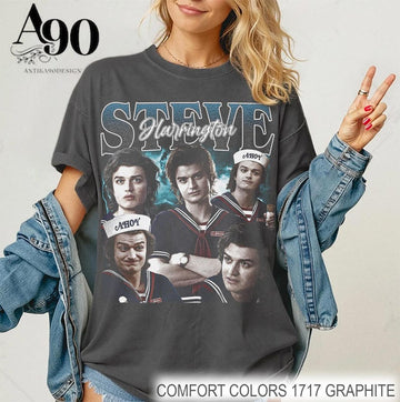 Steve Harrington Vintage T-Shirt, Graphic T Shirt Gildan, Cotton Casual Movie Fans Tee, menswear Top Streetwear