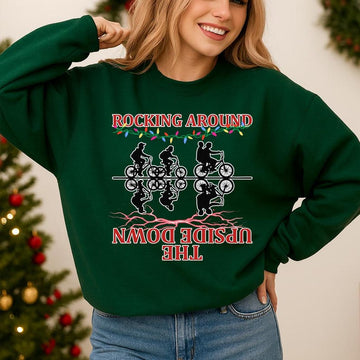 Stranger Xmas Sweatshirt, Stringer Christmas Crewneck, Merry Upside Down Xmas Jumper, Retro 80s Hoodie, Sci-Fi Christmas Things Fans Top