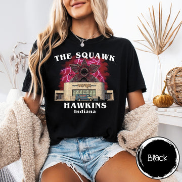 WSQK 94.5 FM Stranger The Squawk T-shirt - Season 5 T-shirt | 80s Retro Things Indiana Shirt