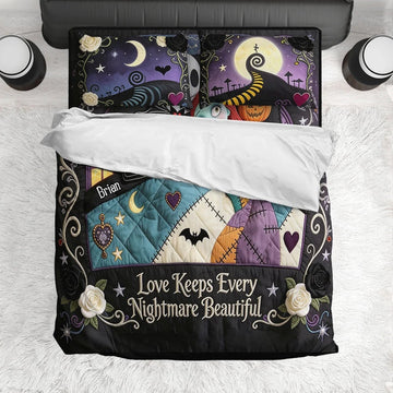 TNBC halloween Couple Quilt Bedding Set ? Skeleton Bedroom Decor-TN1609260547
