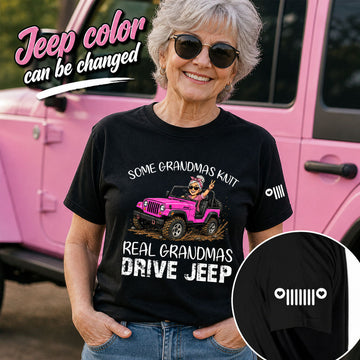 Some Grandmas Knit Real Grandmas Drive Jeep Offroad Shirt TN2407261063