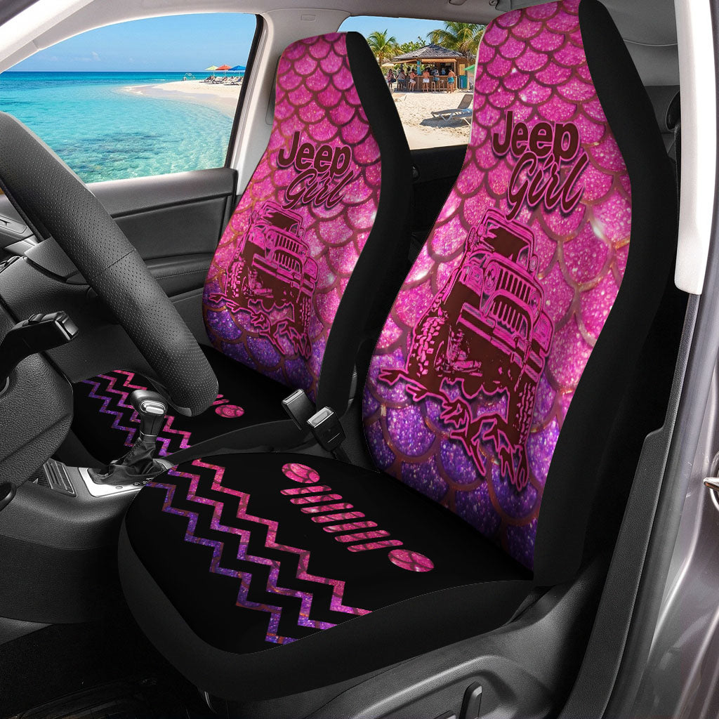Jeep Girl Mermaid Car Seat Covers Set Of 2