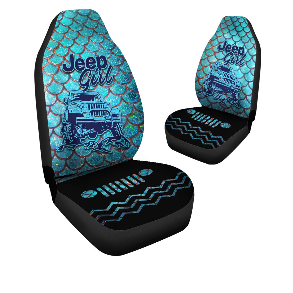 Jeep Girl Mermaid Car Seat Covers Set Of 2