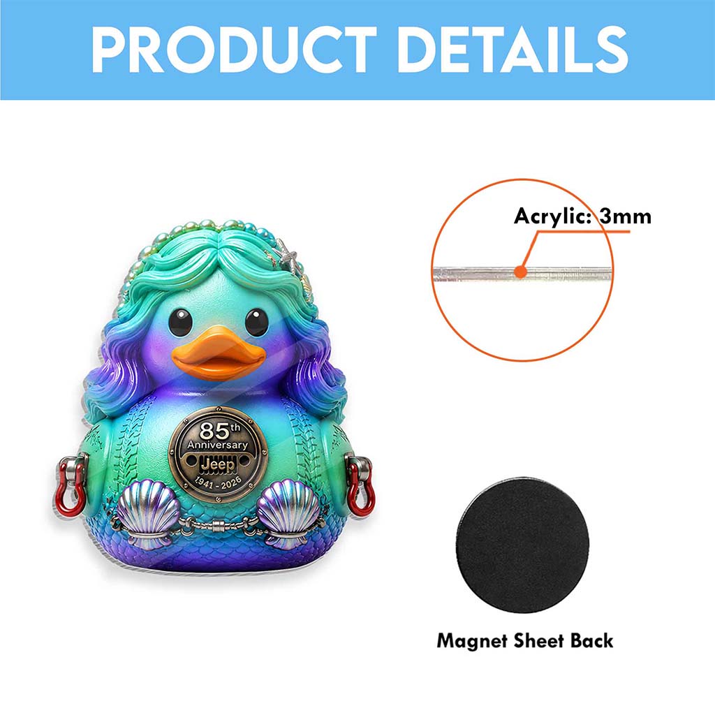 Jeep 85th Anniversary Mermaid Duck Commemorative Magnet TN2608271502