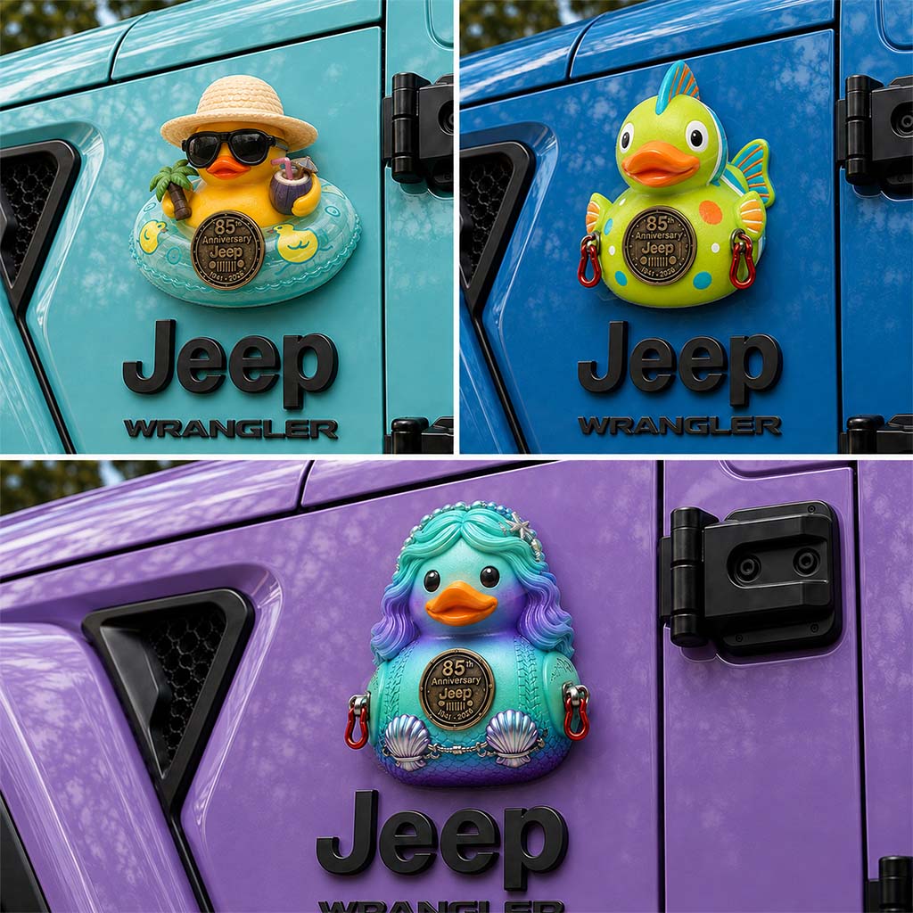 Jeep 85th Anniversary Mermaid Duck Commemorative Magnet TN2608271502