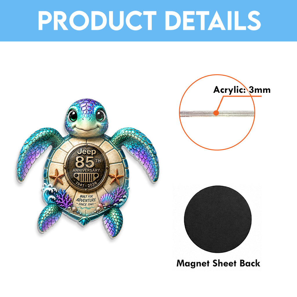 Jeep 85th Anniversary Sea Turtle Duck Acrylic Magnet TN2608271505
