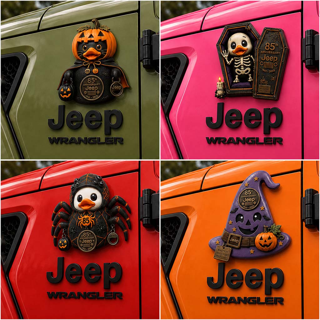Jeep 85th Anniversary Halloween Skeleton Duck Acrylic Magnet TN2608271433
