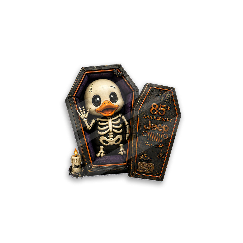Jeep 85th Anniversary Halloween Skeleton Duck Acrylic Magnet TN2608271433