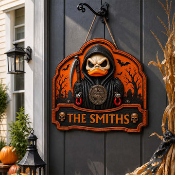 Halloween Grim Reaper Jeep 85th Anniversary Personalized Wood Sign-DN2808260950