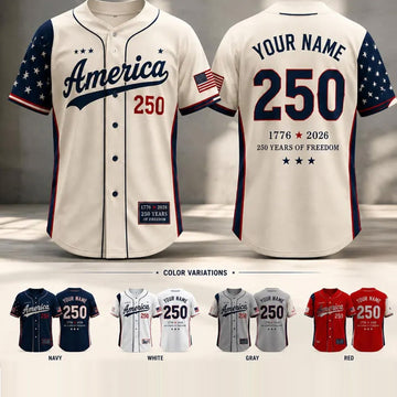 Custom Name Number Patriotic 4th of July - Personalized Baseball Jersey - Gift For Patriots