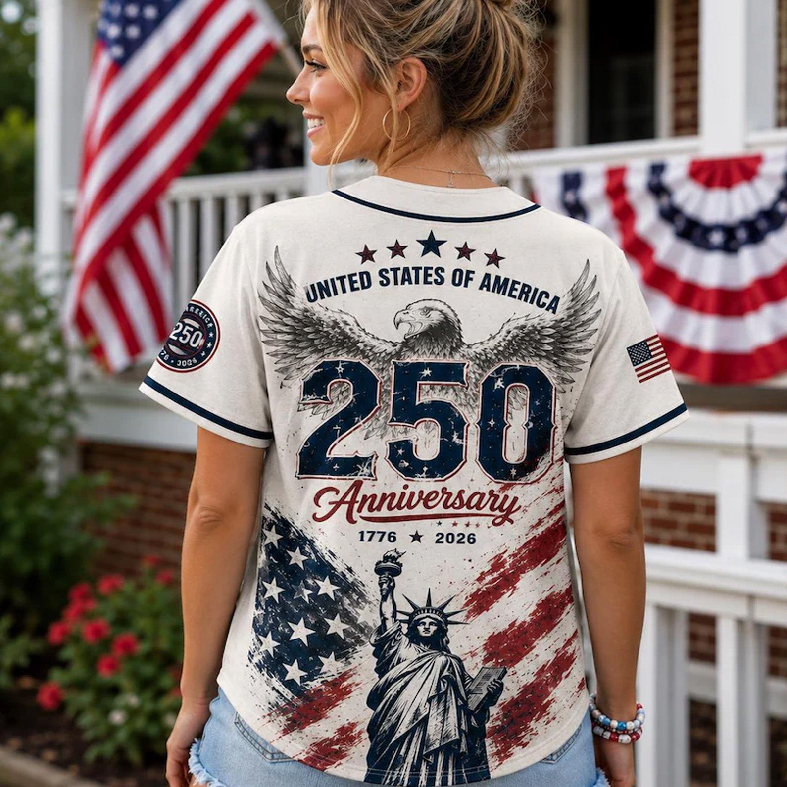 USA 250 Years Anniversary Liberty 1776-2026 - Personalized Baseball Jersey - Gift For Patriots HN02