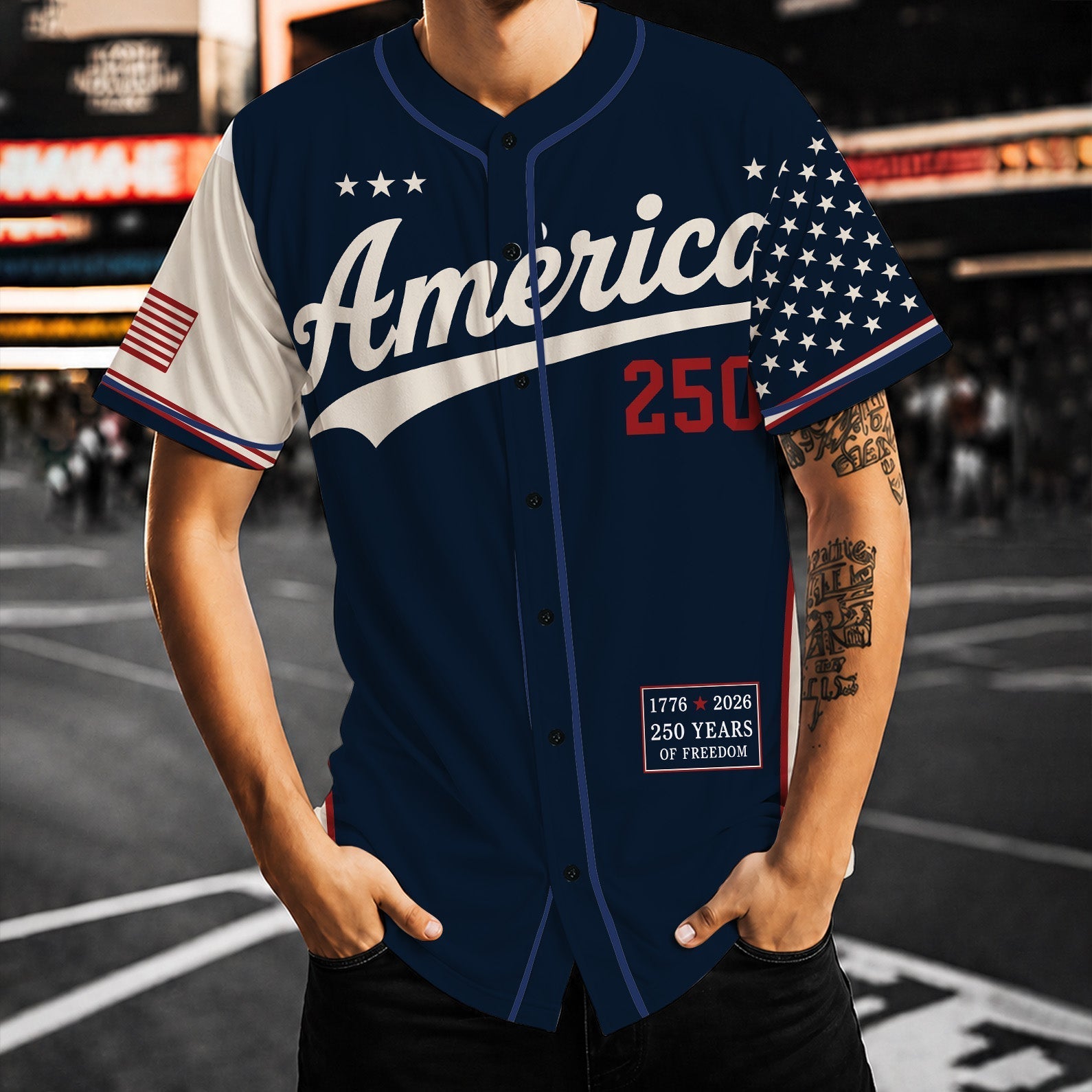 Custom Name Number Patriotic 4th of July - Personalized Baseball Jersey - Gift For Patriots