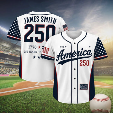 Custom Name Number Patriotic 4th of July - Personalized Baseball Jersey - Gift For Patriots