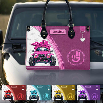 Personalized Jeep Wave Leather Handbag TN2407261608