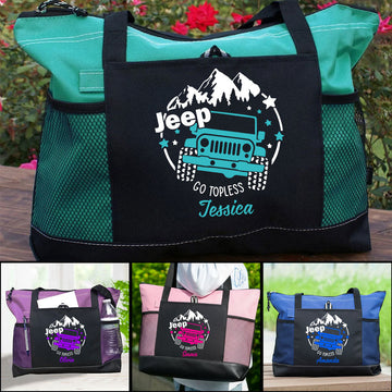 Personalized Jeep Girl Go Topless Tote Bag TN2407261644