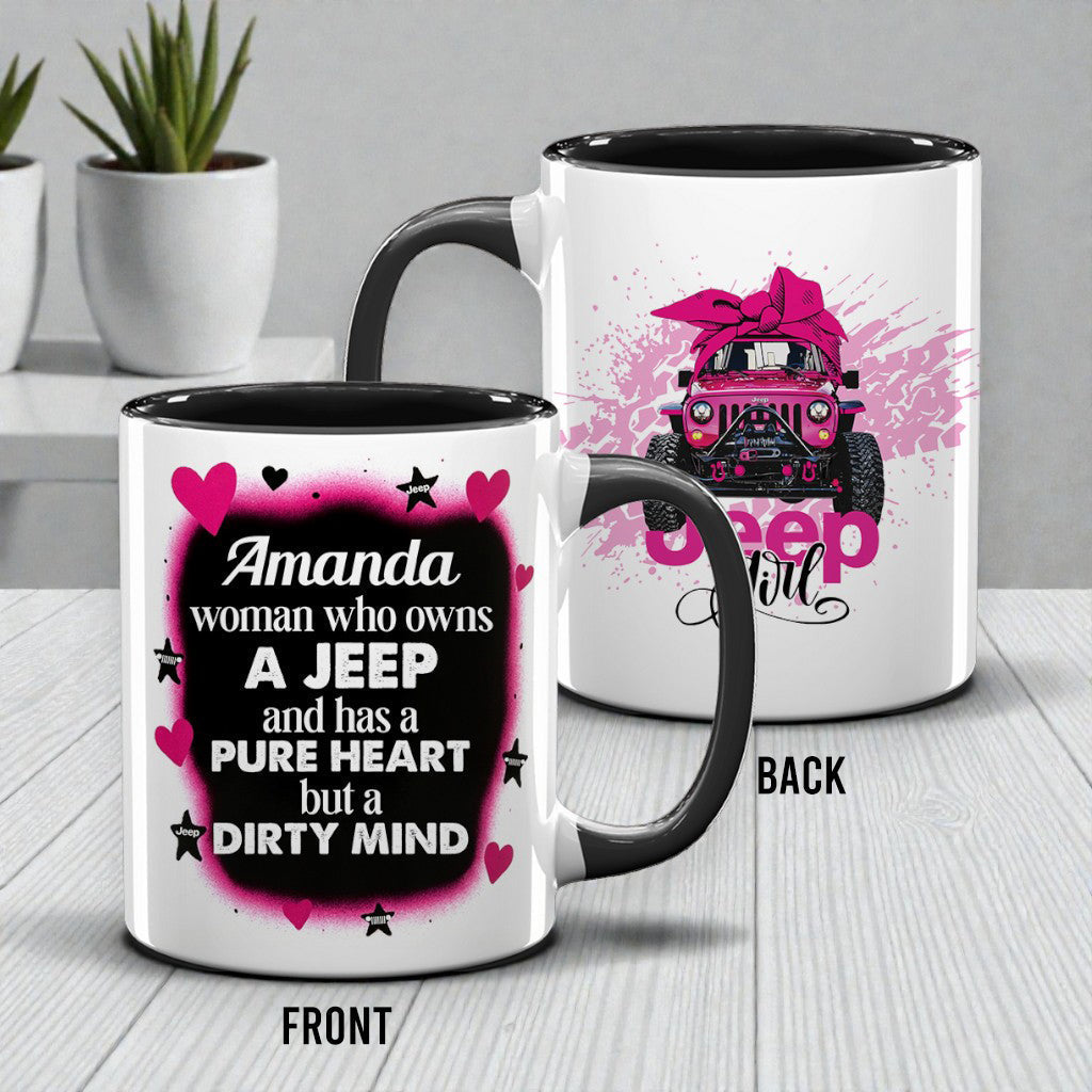Personalized Jeep Girl Pure Heart Coffee Accent Mug DN1408261648