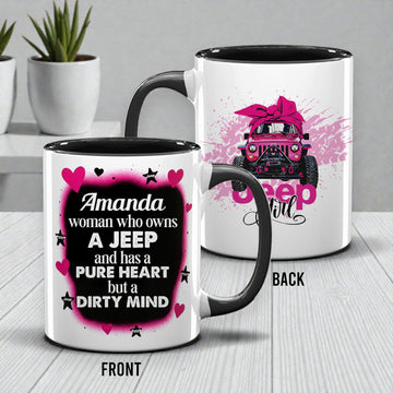 Personalized Jeep Girl Pure Heart Coffee Accent Mug DN1408261648