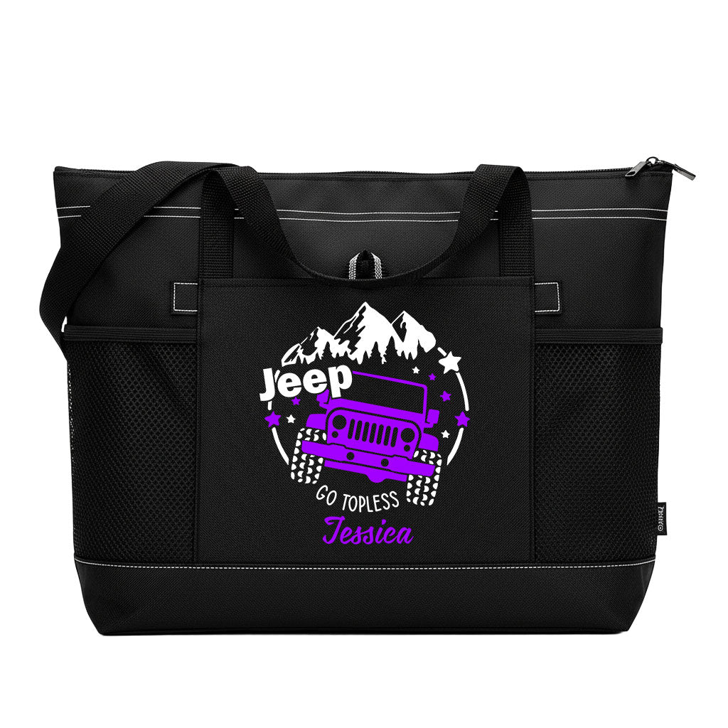 Personalized Jeep Girl Go Topless Tote Bag TN2407261644