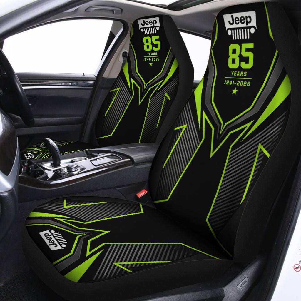 Jeep 85th Anniversary 4x4 Car Seat Covers Set Of 2