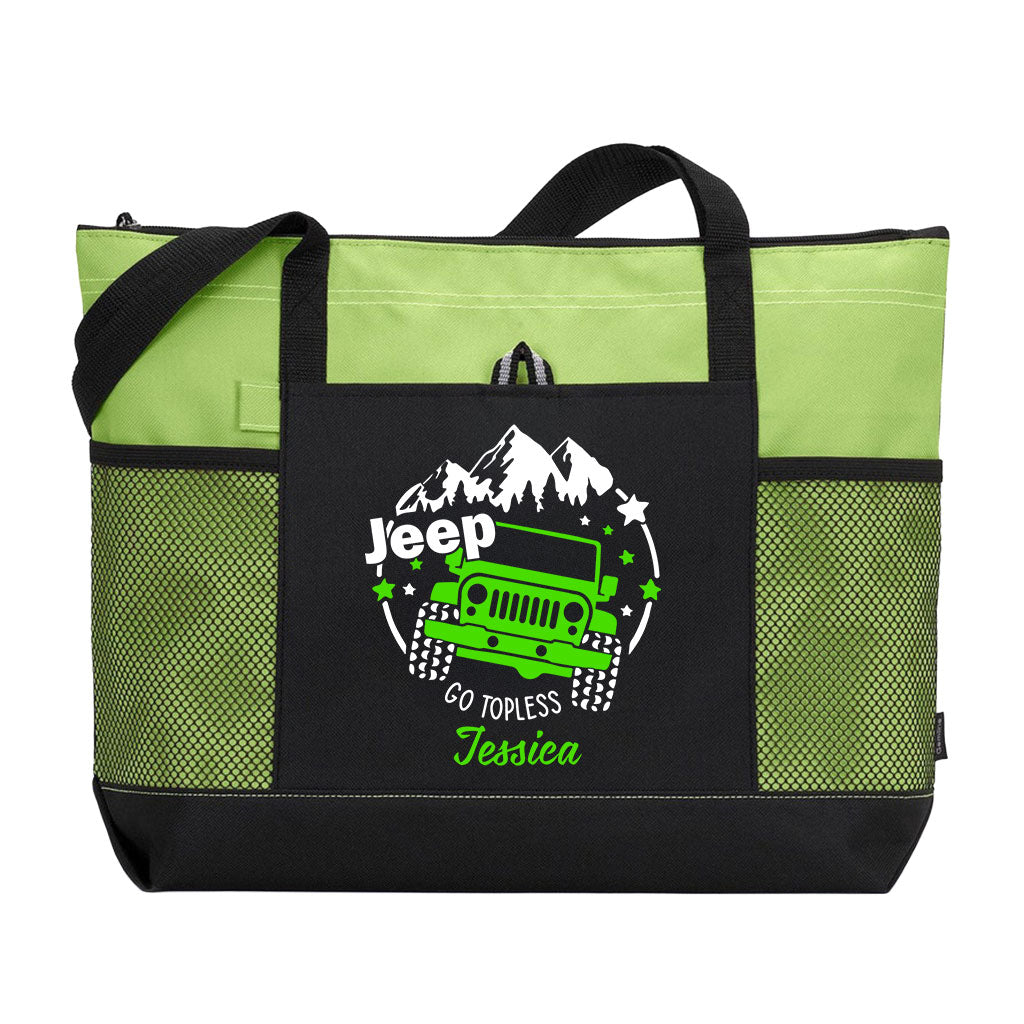 Personalized Jeep Girl Go Topless Tote Bag TN2407261644