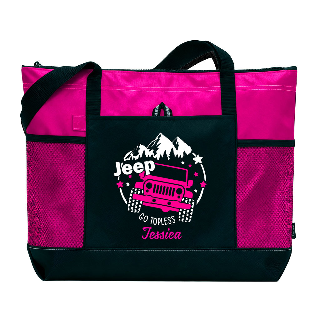 Personalized Jeep Girl Go Topless Tote Bag TN2407261644