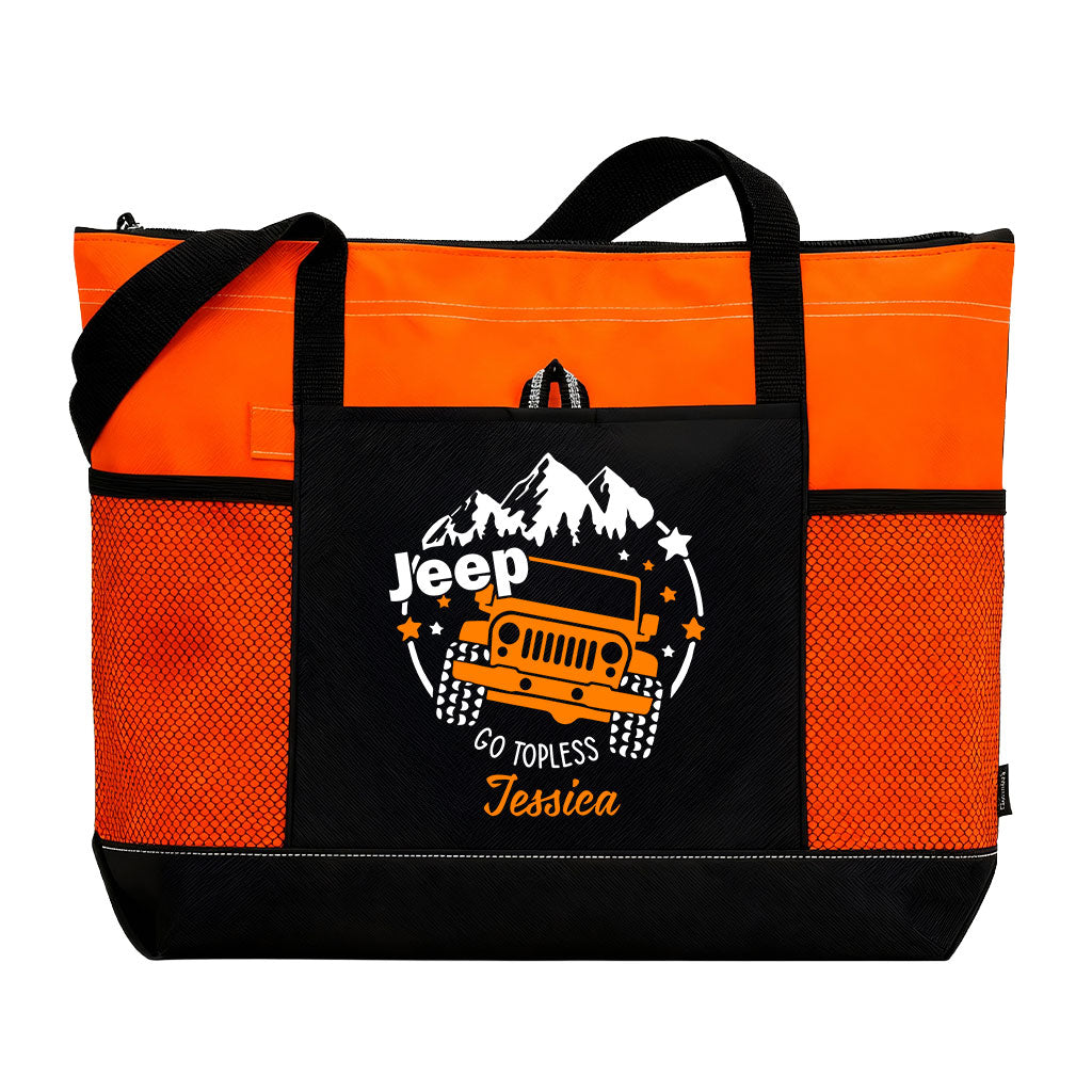 Personalized Jeep Girl Go Topless Tote Bag TN2407261644
