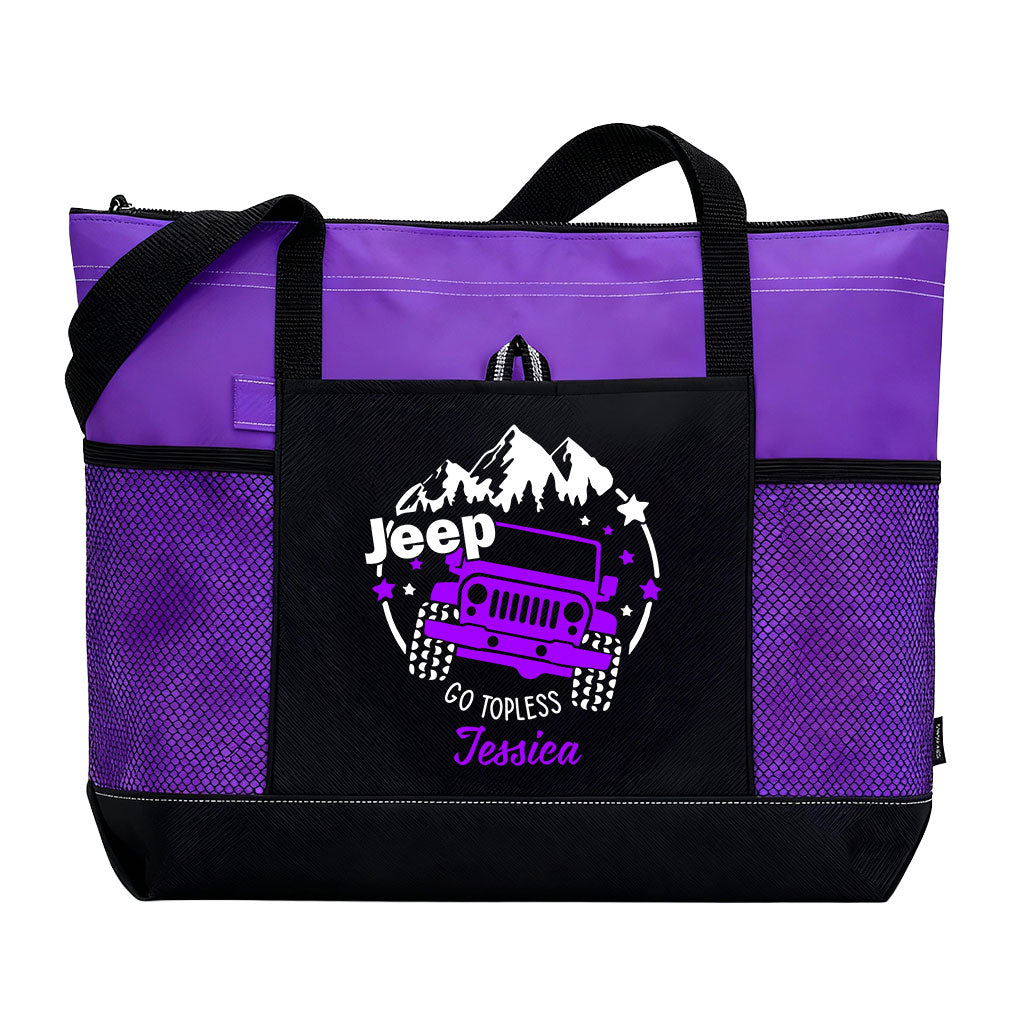 Personalized Jeep Girl Go Topless Tote Bag TN2407261644