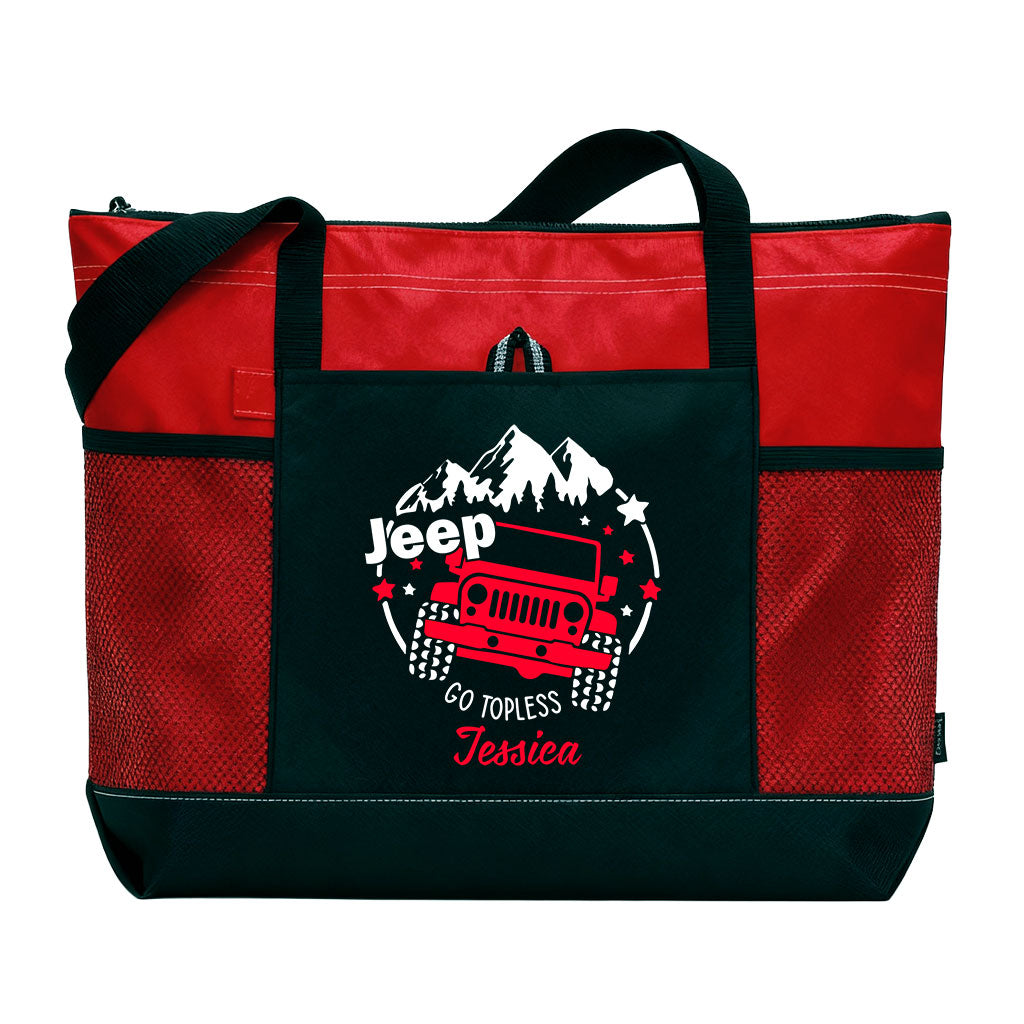 Personalized Jeep Girl Go Topless Tote Bag TN2407261644