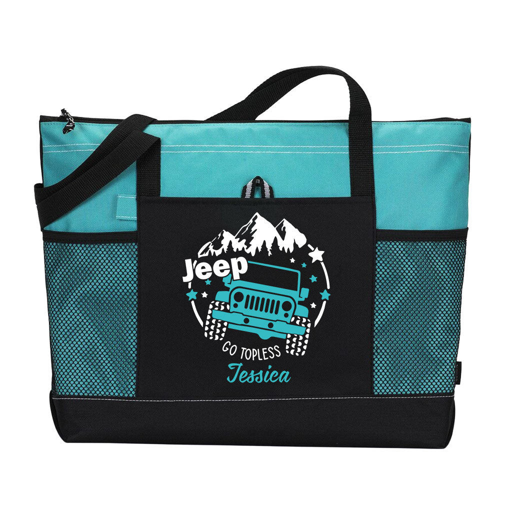 Personalized Jeep Girl Go Topless Tote Bag TN2407261644