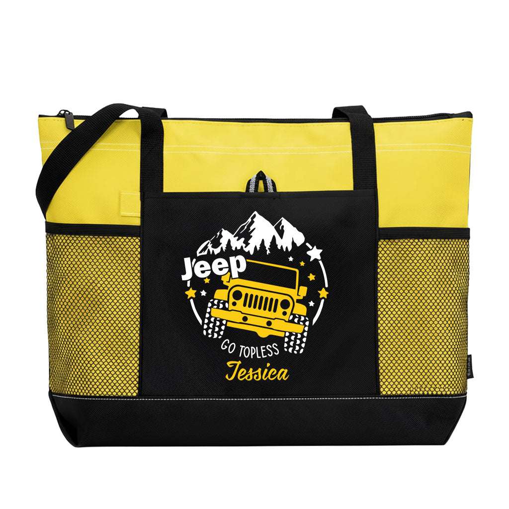Personalized Jeep Girl Go Topless Tote Bag TN2407261644