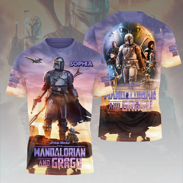 Stwa Galactic Tracker And The Child - Personalized All Over Shirt - Gift For Movie Fans HH01