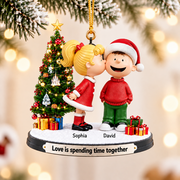 Penu Spending Time Together Romantic Christmas Gifts For Couple - Personalized Acrylic Ornament