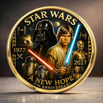 Stwa A New Hope 50th Anniversary - Personalized Commemorative Coin - Gift For Movie Fans HH01