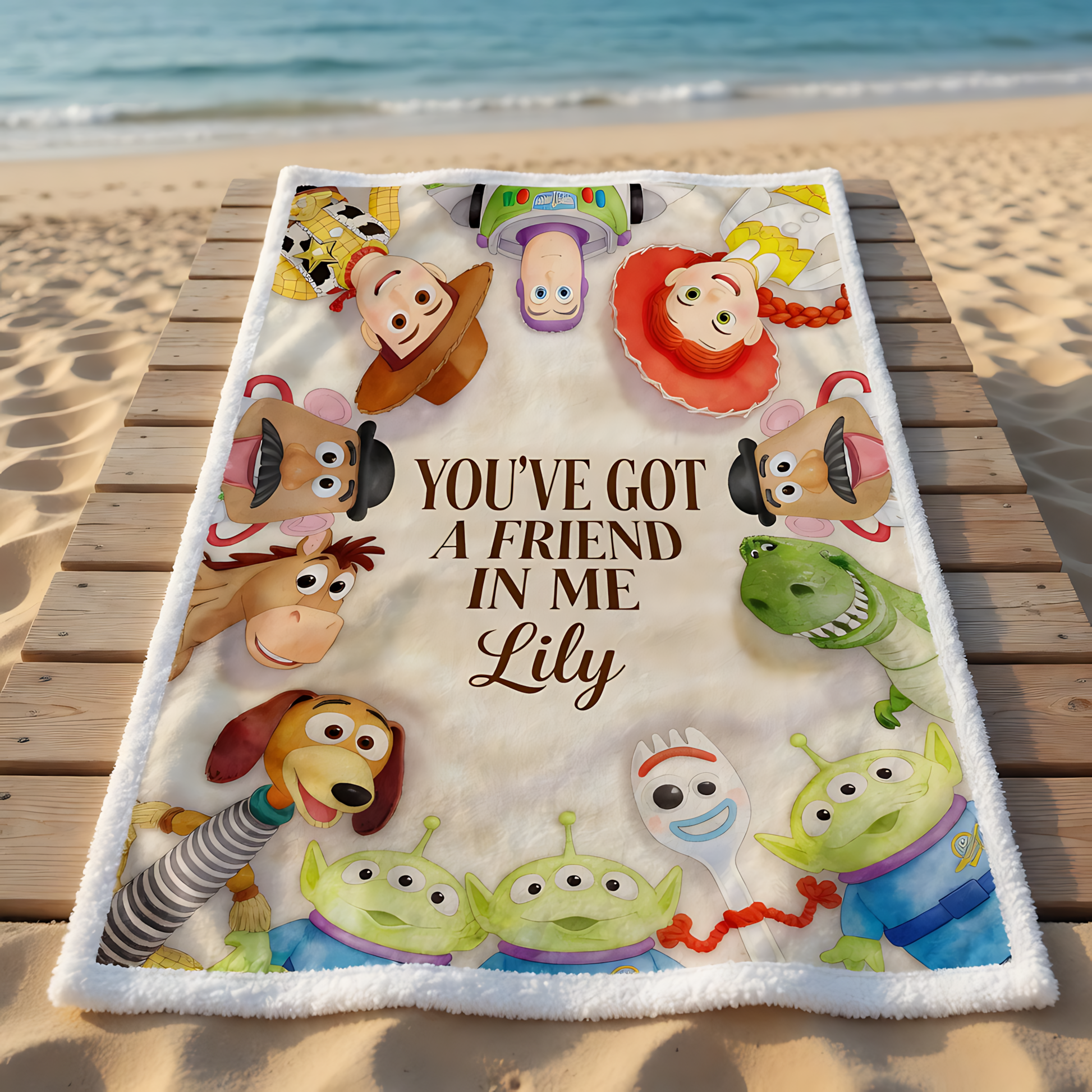 You've Got A Friend In Me - Personalized Beach Towel - Vacation Gift For Movie Fans - DSNY