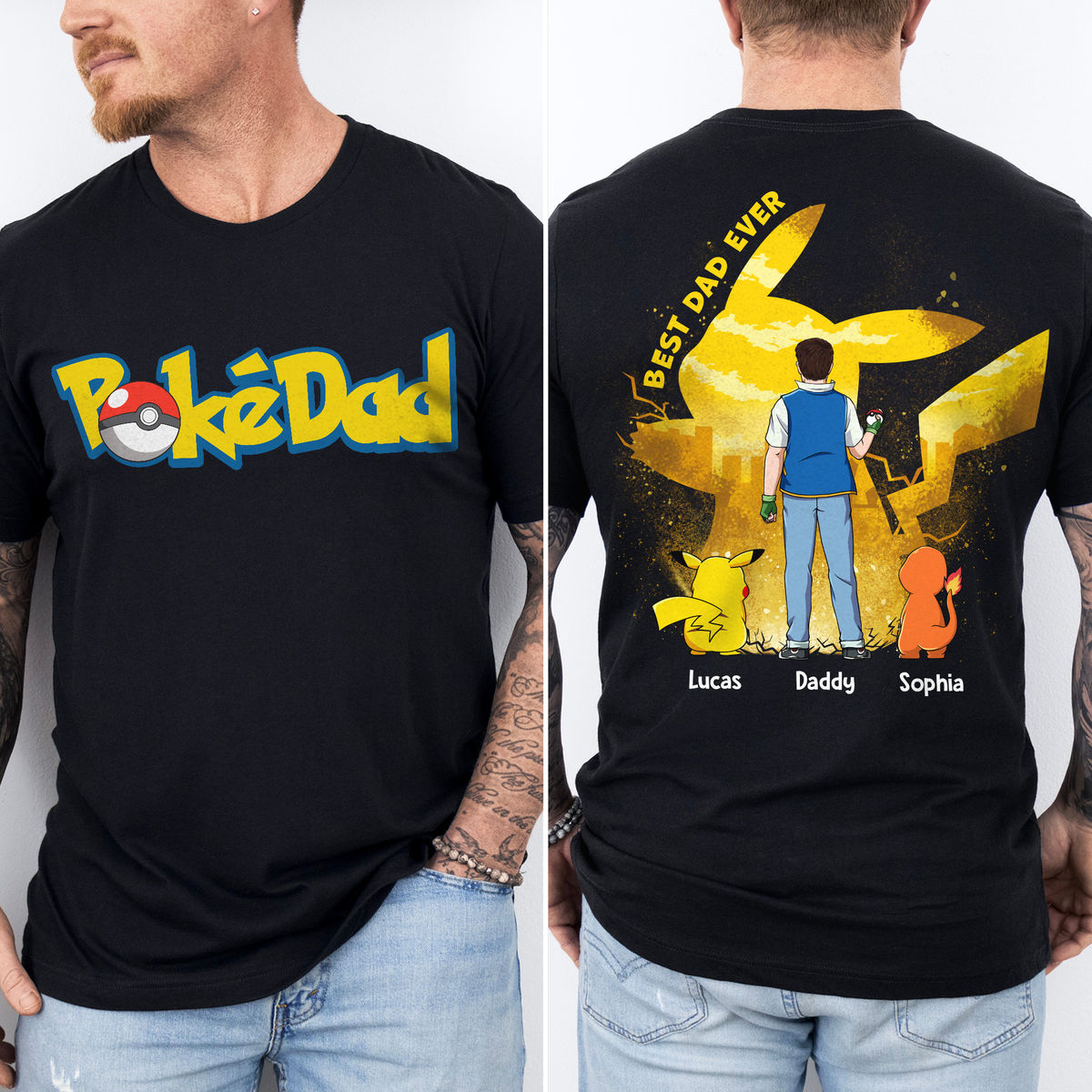 Best Dad Ever - Personalized T-Shirt - Gift For Dad, Father's Day | HH01