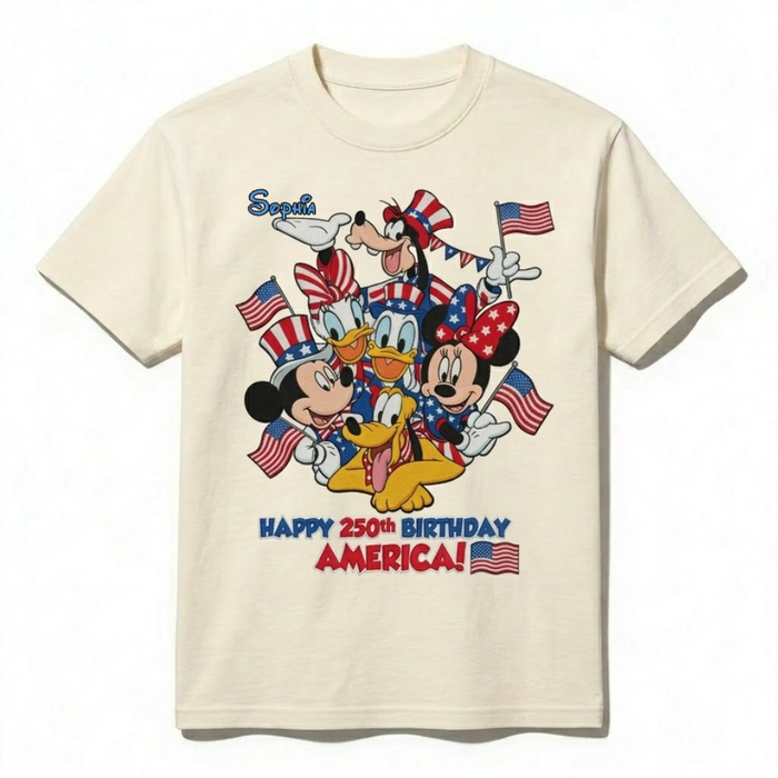 MkMo Happy 250th Birthday America - Personalized All Over Shirt - Independence Gift For Movie Fans BA01