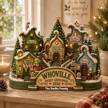 Grch Green Monster Merry Grinchmas Custom Name Christmas Gift For Family - Personalized Wooden Block HH01