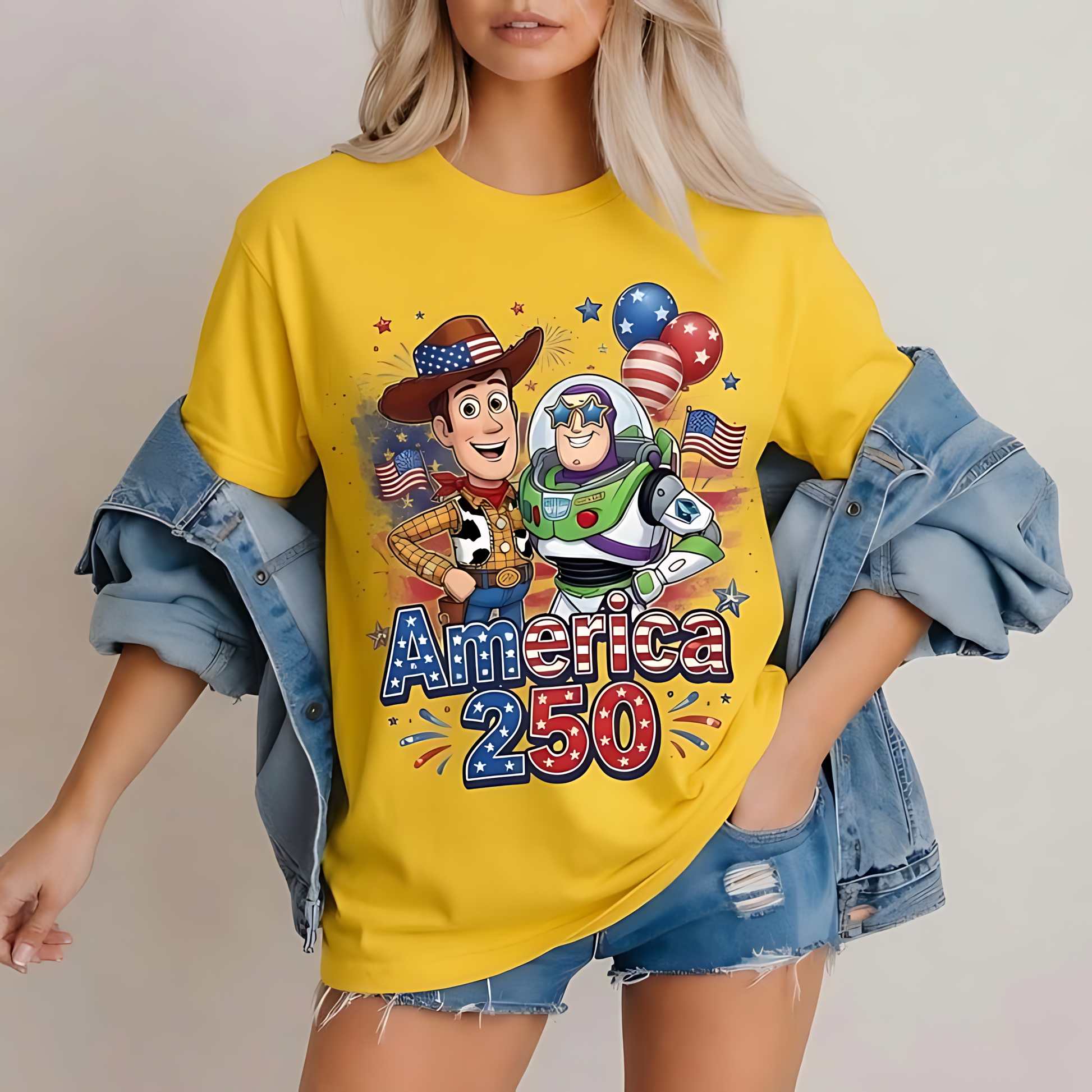 250th America Anniversary With Cowboy And Green Warrior - Personalized Shirt - Independence Gift For Movie Fans - DSNY