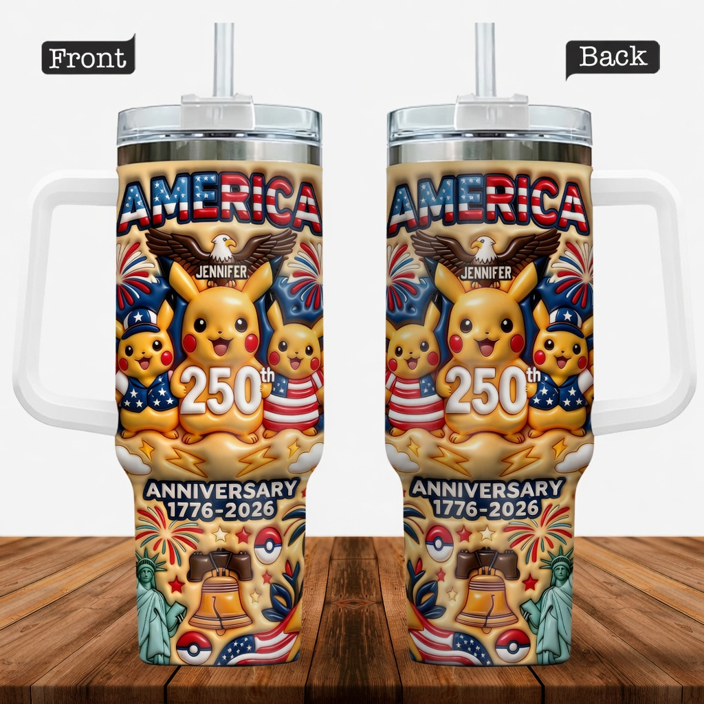 PoMo Celebrate 250 Years Of America - Personalized Tumbler - Gift For Movie Fans, Patriots HH01