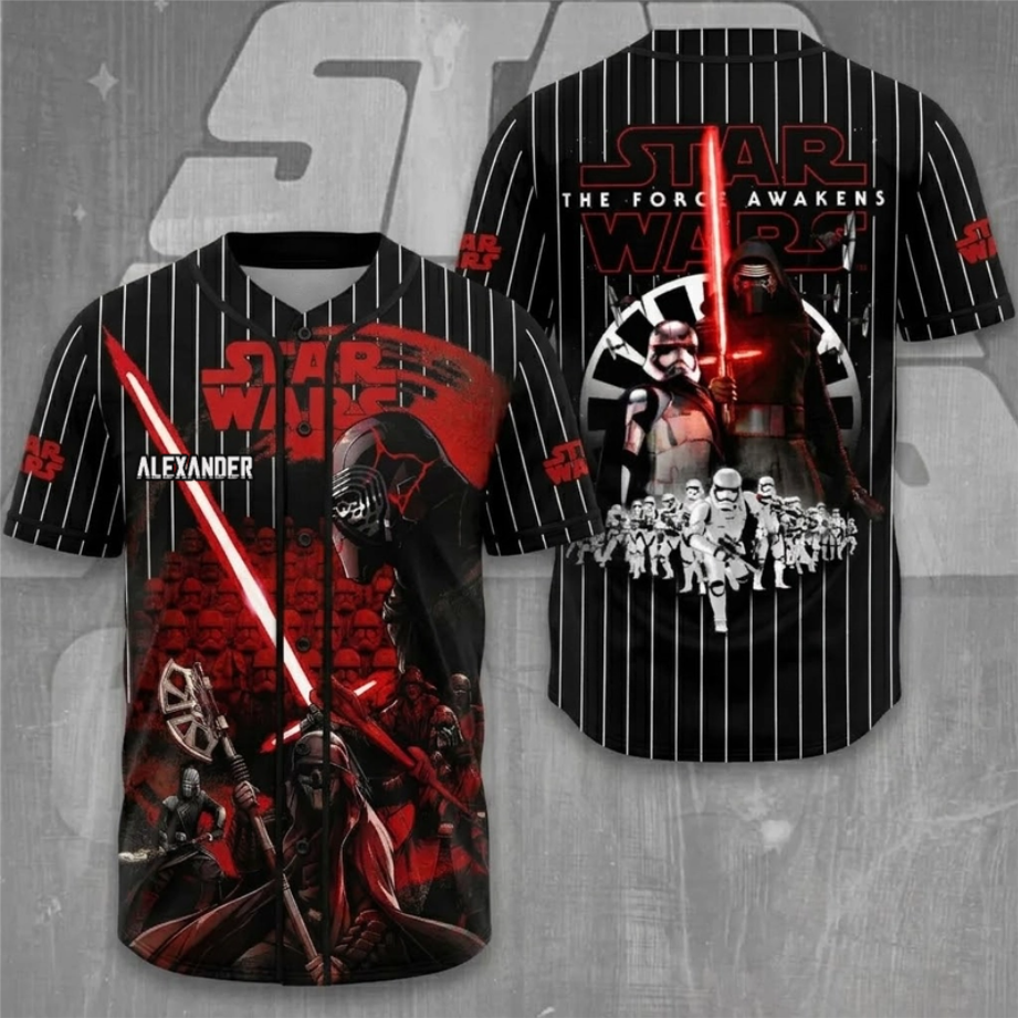 Stwa 50th Anniversary The Force Awakens - Personalized Baseball Jersey - Gift For Movie Fans BA01.