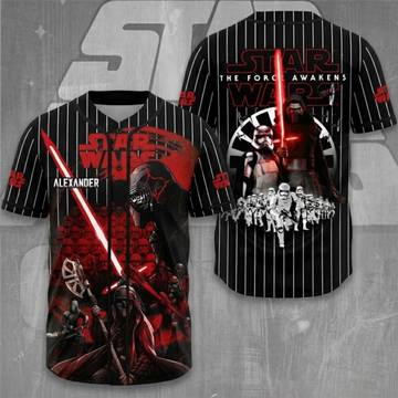 Stwa 50th Anniversary The Force Awakens - Personalized Baseball Jersey - Gift For Movie Fans BA01.