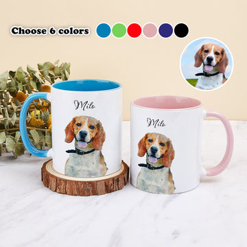 litzzy Custom Pet Mug With Photo And Name, Custom Pet Mug, Dog Cat Coffee Cup, Dog Mom Mug, Cat Mom Mug, Personalized Cat Dad Mug, New Dog Mug Mug   
