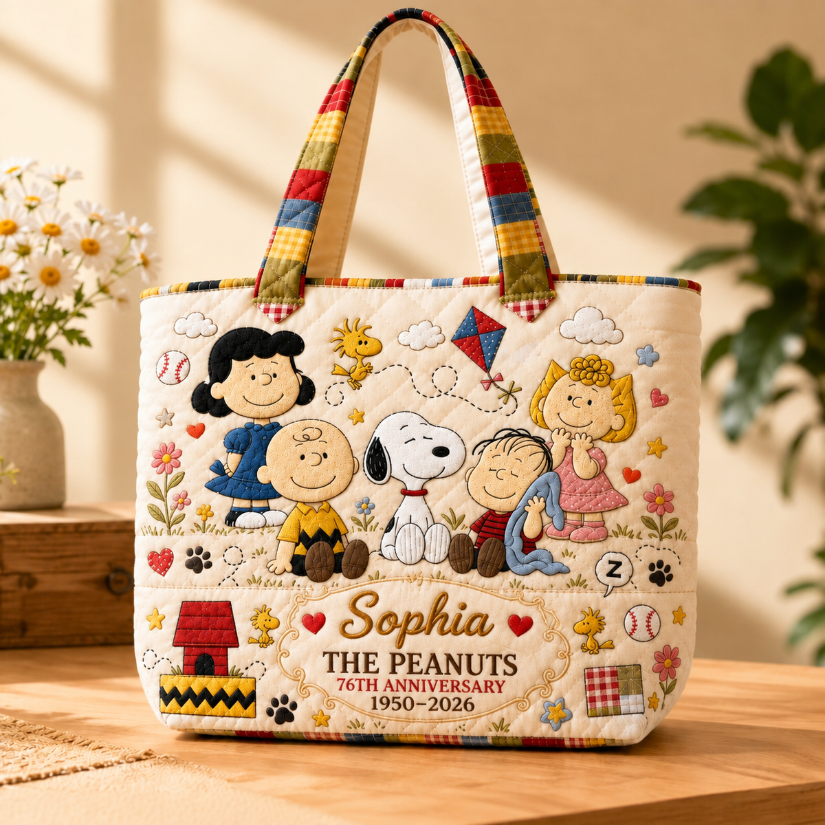 Vintage Cartoon Classic Comic Pals 76th Anniversary - Personalized Quilted Tote Bag