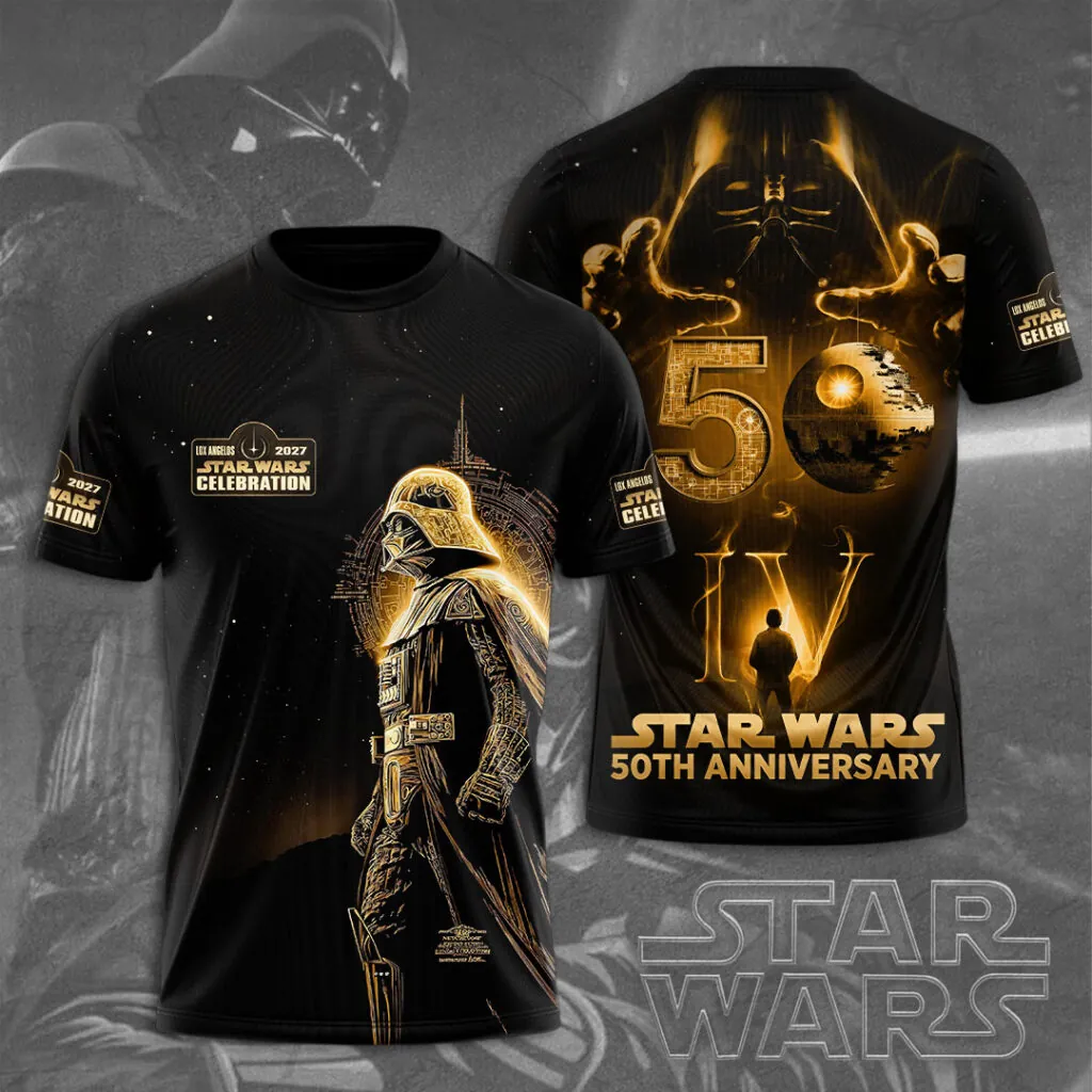 Celebration 50th Anniversary Golden Shining Captain - Personalized All Over Shirt - Gift For Dad, Movies Fan - Stwa