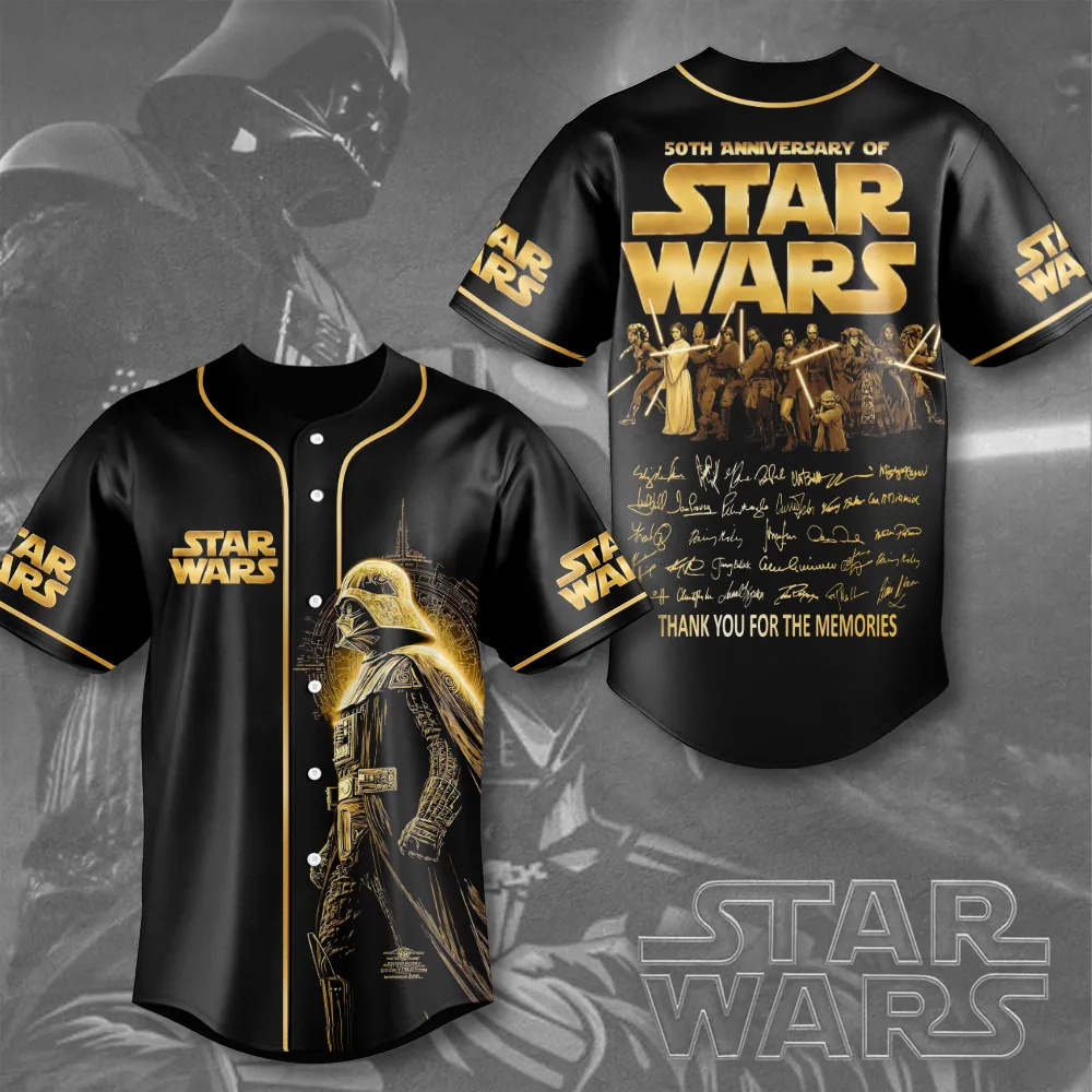 Stwa 50th Anniversary With Signatures - Personalized Baseball Jersey - Gift For Movie Fans BA01